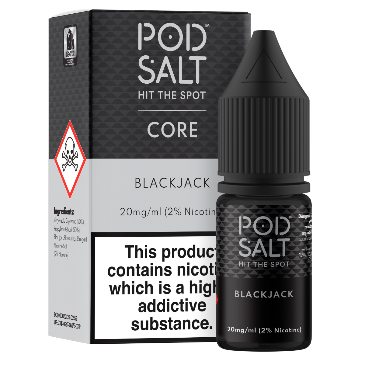Pod Salt Core Blackjack 10ml Nicotine Salt E-Liquid