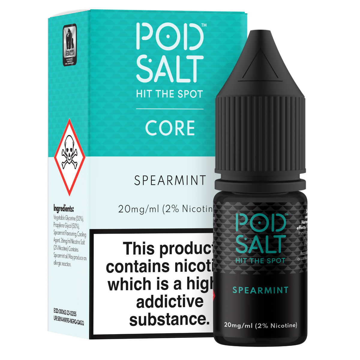 Pod Salt Core Spearmint 10ml Nicotine Salt E-Liquid