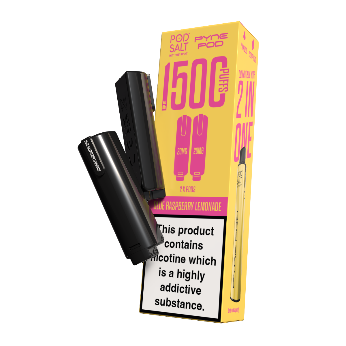 Pod Salt Pyne Pod 2 in One Pods Blue Raspberry Lemonade