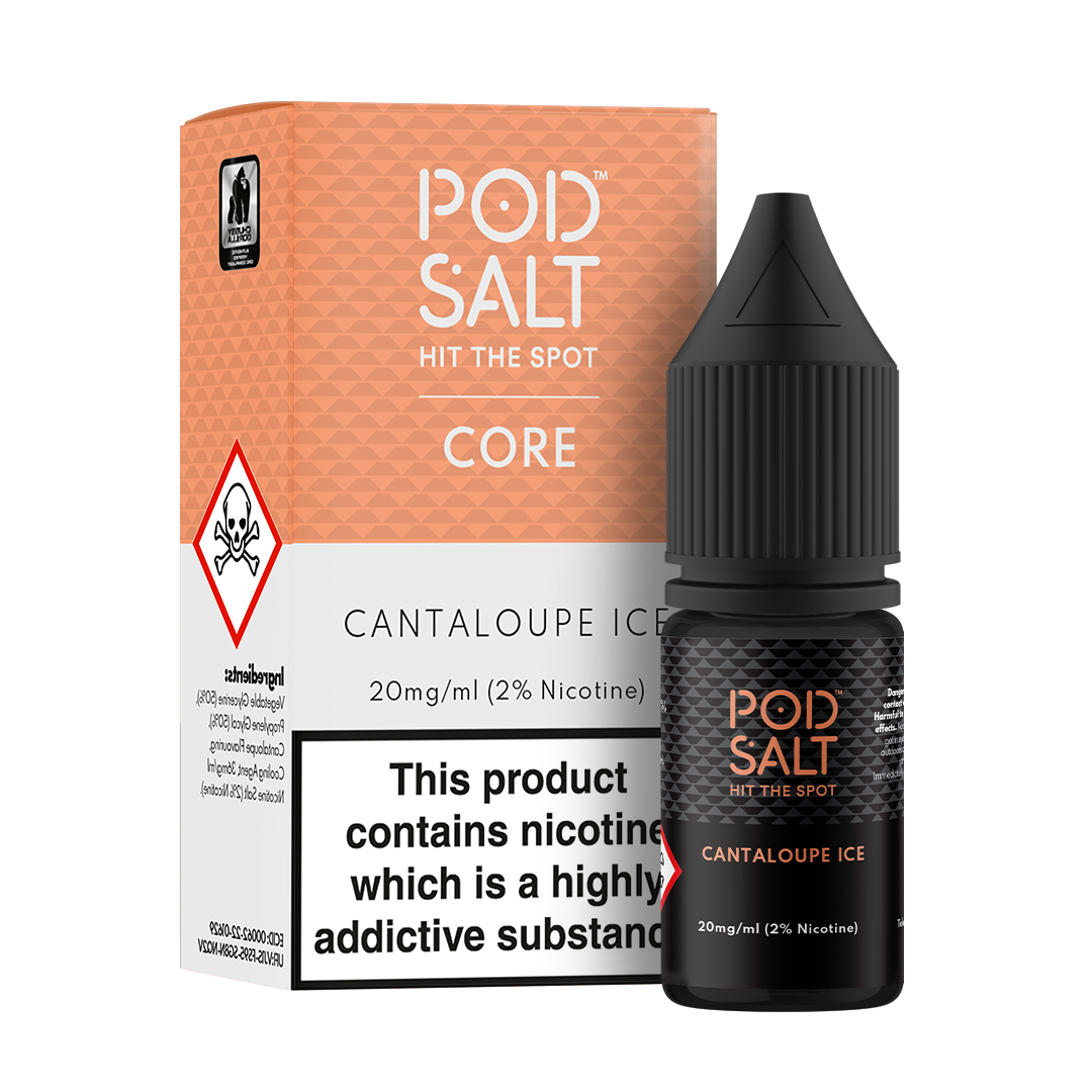 Pod Salt Core Cantaloupe Ice 10ml Nicotine Salt E-Liquid Pod Salt UK Pod Salt Core Cantaloupe Ice 10ml Nicotine Salt E-Liquid Pod Salt UK