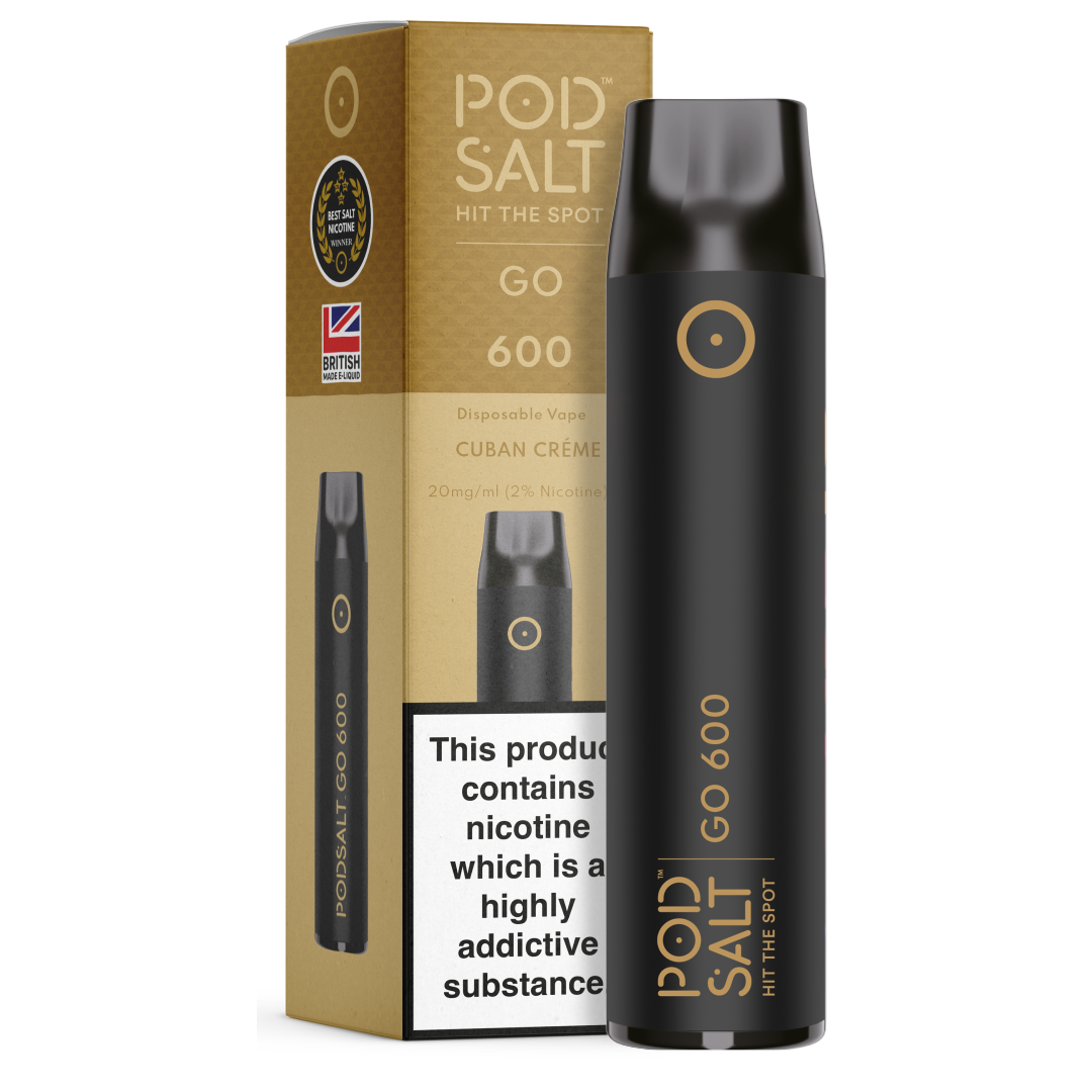 Pod Salt Origin GO 600 Cuban Creme Disposable Device Pod Salt UK Pod Salt Origin GO 600 Cuban Creme Disposable Device Pod Salt UK