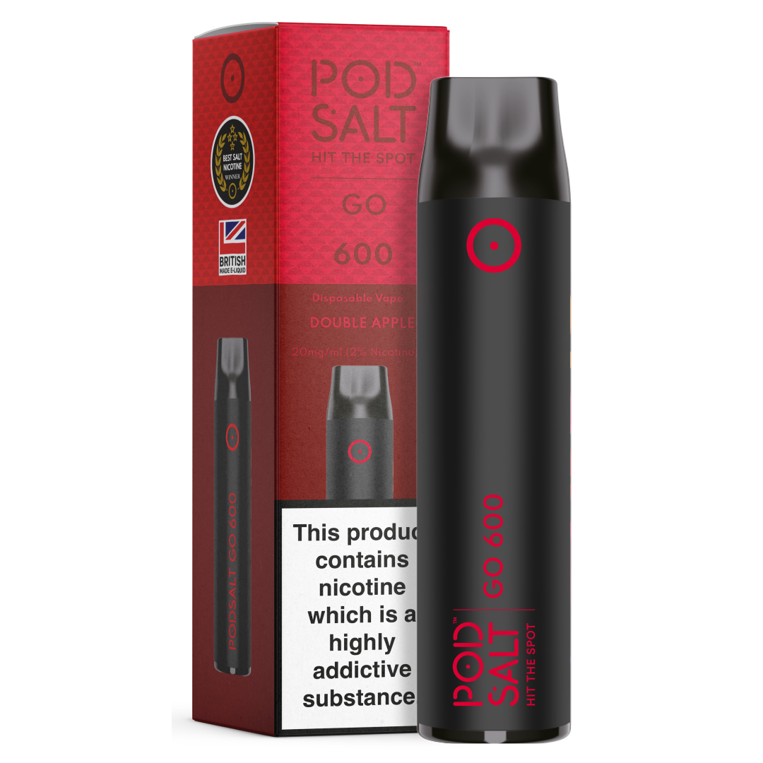 Pod Salt GO 600 Double Apple Disposable Device Pod Salt UK Pod Salt GO 600 Double Apple Disposable Device Pod Salt UK