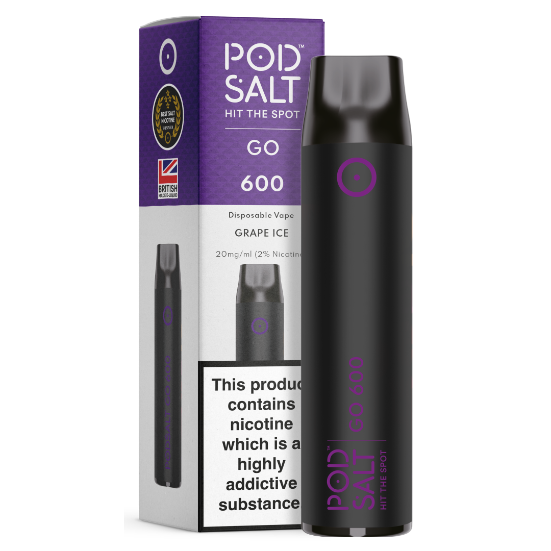 Pod Salt GO 600 Grape Ice Disposable Device