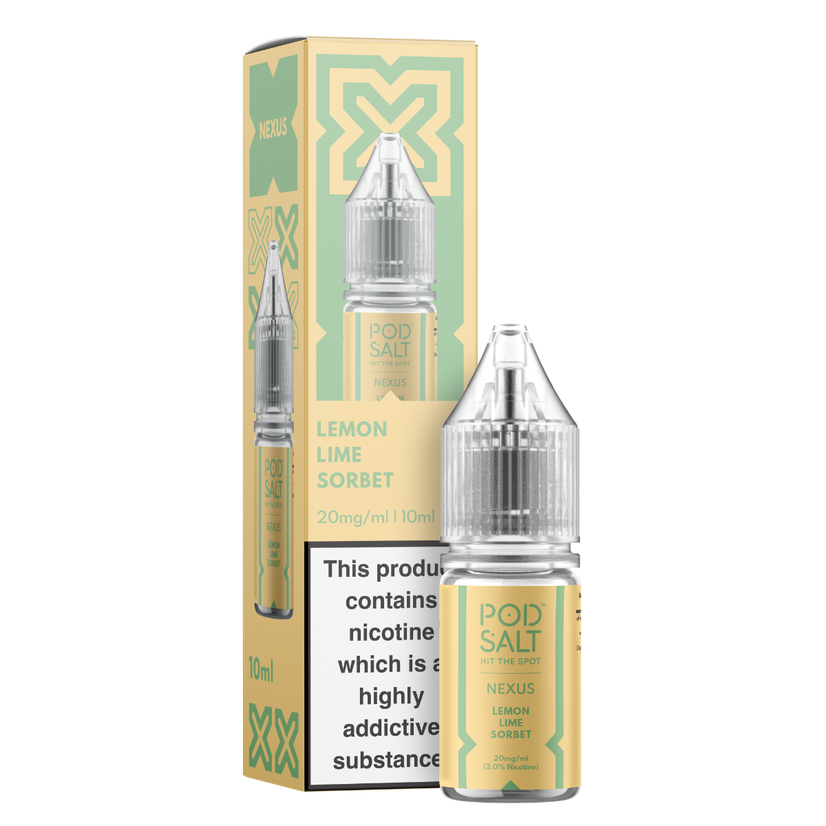 Pod Salt Nexus Lemon Lime Sorbet Nicotine Salt E-Liquid Pod Salt UK Pod Salt Nexus Lemon Lime Sorbet Nicotine Salt E-Liquid Pod Salt UK