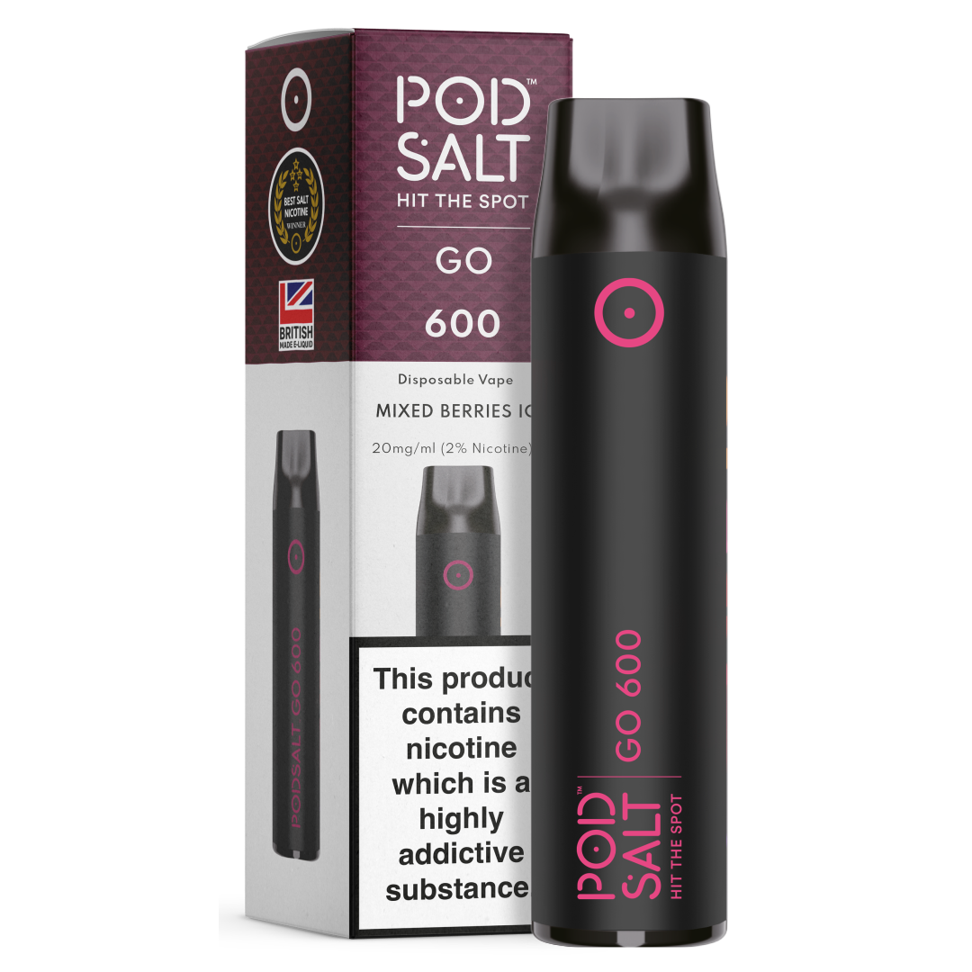 Pod Salt GO 600 Mixed Berries Ice Disposable Device Pod Salt UK Pod Salt GO 600 Mixed Berries Ice Disposable Device Pod Salt UK