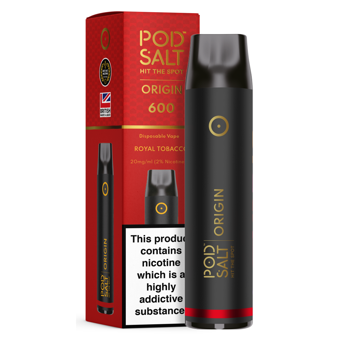 Pod Salt Origin GO 600 Royal Tobacco Disposable Device Pod Salt UK Pod Salt Origin GO 600 Royal Tobacco Disposable Device Pod Salt UK