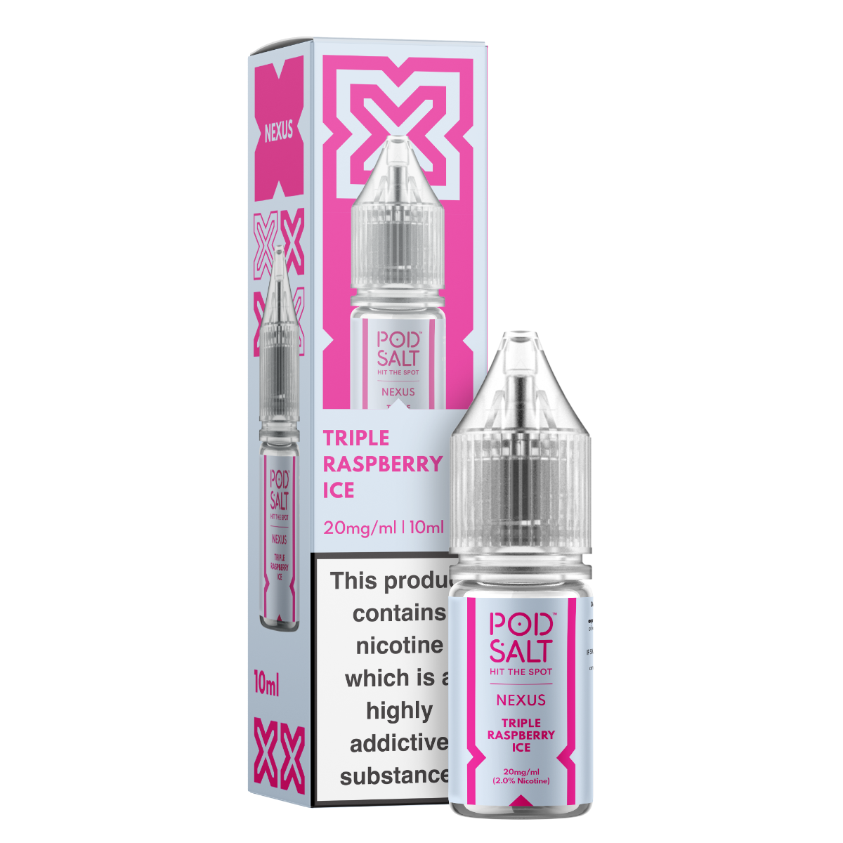 Pod Salt Nexus Triple Raspberry Ice Nicotine Salt E-Liquid Pod Salt UK Pod Salt Nexus Triple Raspberry Ice Nicotine Salt E-Liquid Pod Salt UK