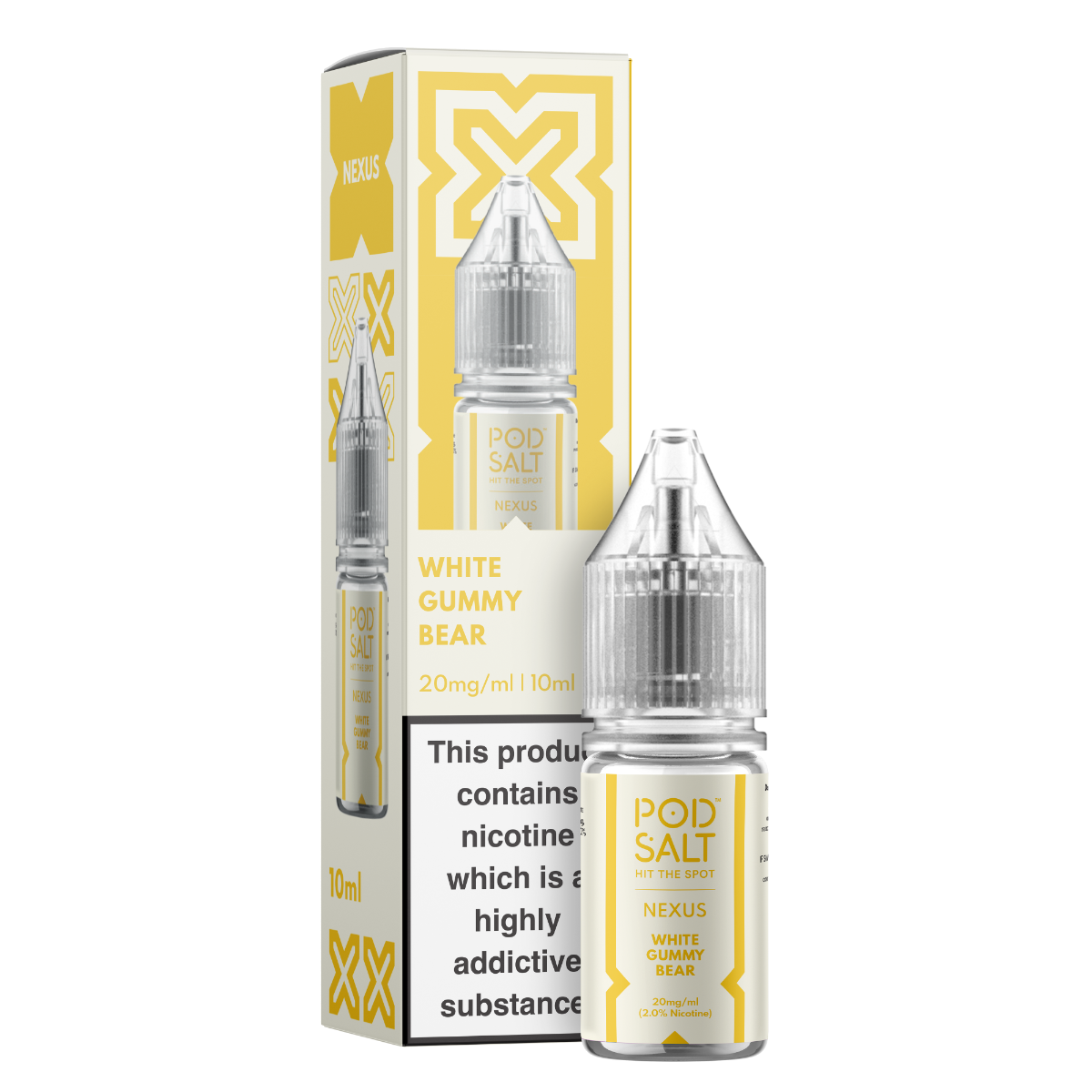 Pod Salt Nexus White Gummy Bear Nicotine Salt E-Liquid Pod Salt UK Pod Salt Nexus White Gummy Bear Nicotine Salt E-Liquid Pod Salt UK