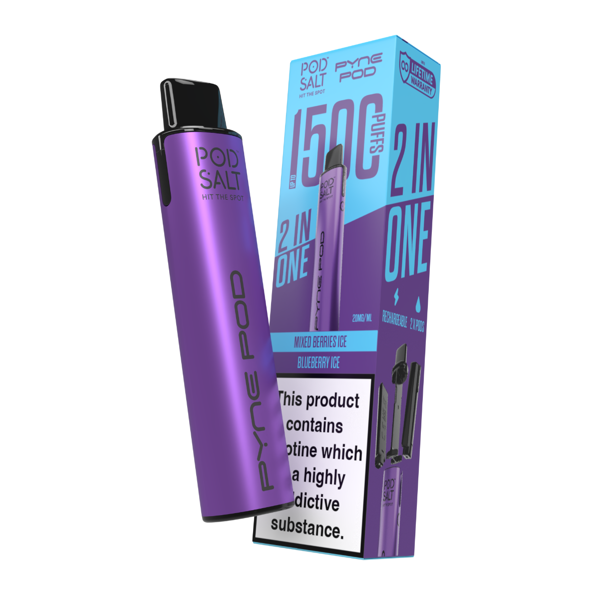 Pod Salt Pyne Pod 2 in One Starter Kit Berry Edition