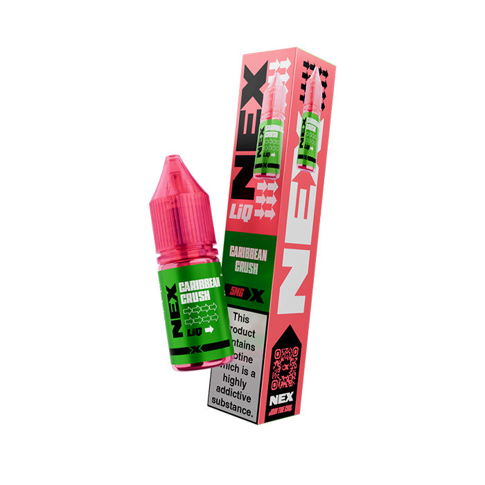 Caribbean Crush NexLiq 10ml Nic Salt E-Liquid and Box