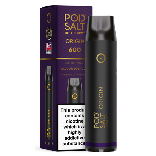 Pod Salt Origin GO 600 Liquor Tobacco Disposable Device