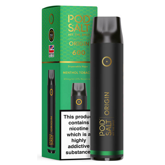 Pod Salt Origin GO 600 Menthol Tobacco Disposable Device