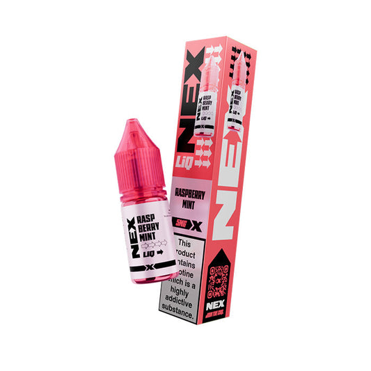 Raspberry Mint NexLiq 10ml Nic Salt E-Liquid and Box