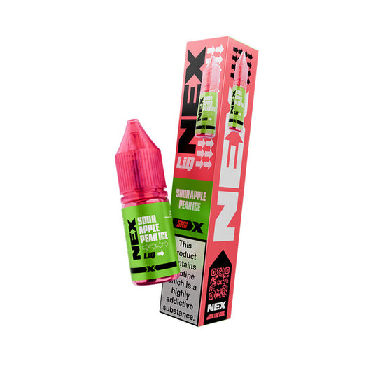 Sour Apple Pear Ice NexLiq 10ml Nic Salt E-Liquid and Box