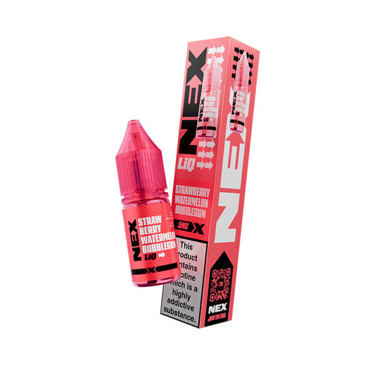 Strawberry Watermelon Bubblegum NexLiq 10ml Nic Salt E-Liquid and Box